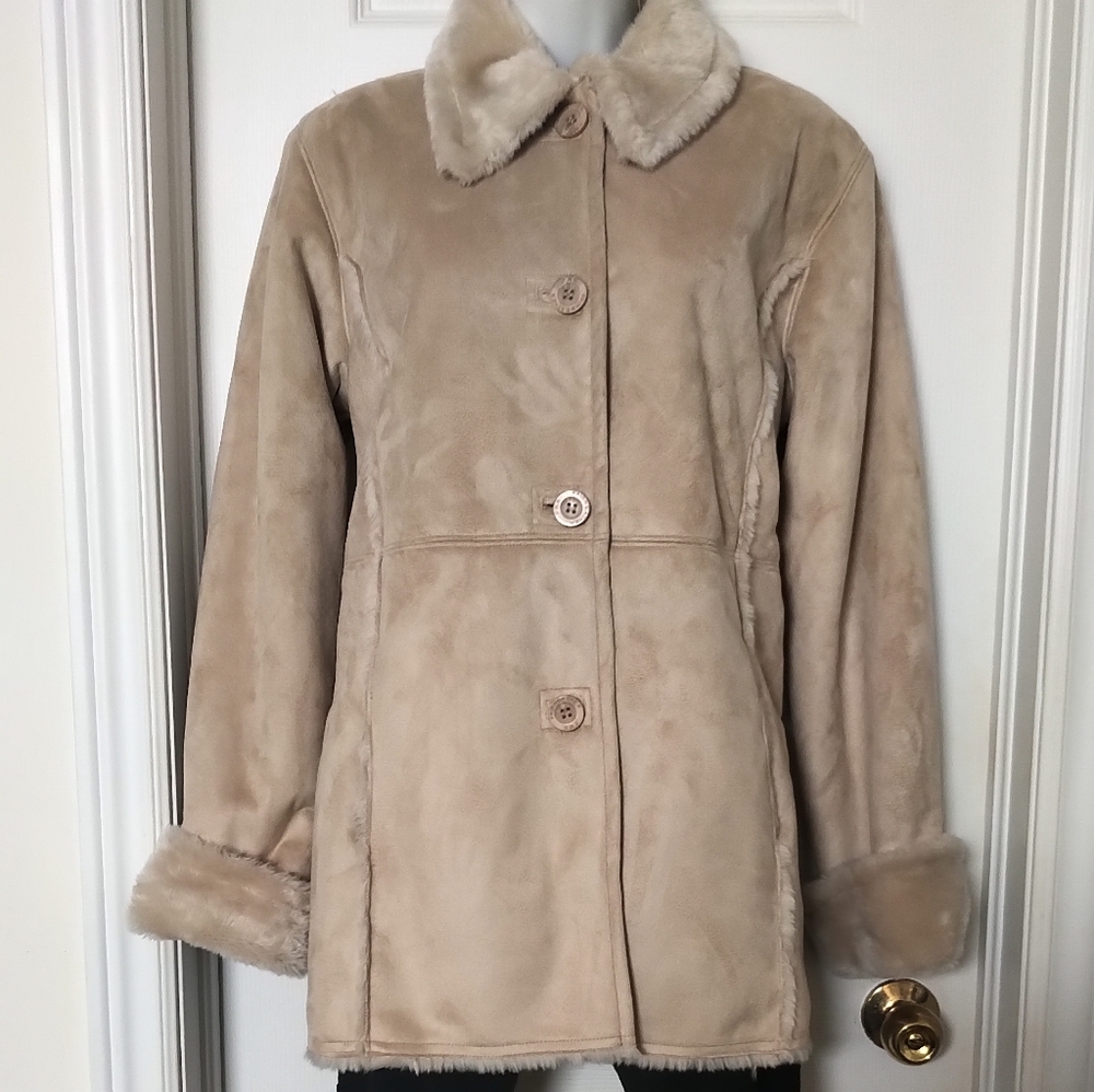 Faux Suede Coat